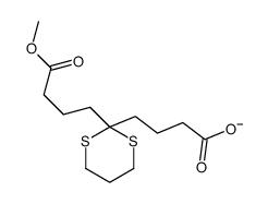 4-[2-(4-methoxy-4-oxobutyl)-1,3-dithian-2-yl]butanoate结构式