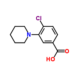 4-Chloro-3-(1-piperidinyl)benzoic acid Structure