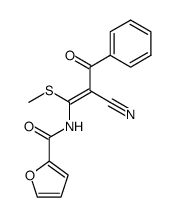 Furan-2-carboxylic acid ((Z)-2-cyano-1-methylsulfanyl-3-oxo-3-phenyl-propenyl)-amide结构式
