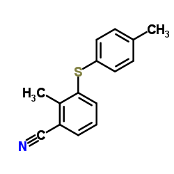 2-Methyl-3-[(4-methylphenyl)sulfanyl]benzonitrile结构式