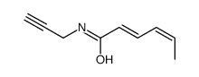 N-prop-2-ynylhexa-2,4-dienamide结构式