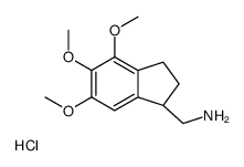 (S)-(+)-(4,5,6-TRIMETHOXY-2,3-DIHYDRO-1H-INDEN-1-YL)METHANAMINE HYDROCHLORIDE结构式