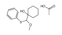 acetic acid,1-[methoxy(phenylsulfanyl)methyl]cyclohexan-1-ol Structure