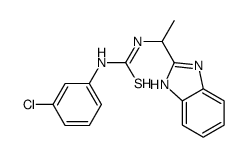 1-[1-(1H-benzimidazol-2-yl)ethyl]-3-(3-chlorophenyl)thiourea结构式