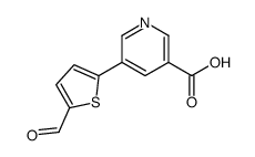 5-(5-formylthiophen-2-yl)pyridine-3-carboxylic acid结构式