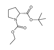 (R)-pyrrolidine-1,2-dicarboxylic acid 2-tert-butyl ester 1-ethyl ester Structure