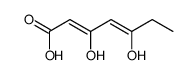 3,5-dihydroxyhepta-2,4-dienoic acid Structure