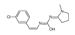 1-[2-(3-chlorophenyl)ethenyl]-3-(1-methylpyrrolidin-2-ylidene)urea结构式