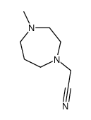 1-甲基-4-氰甲基-1,4-二氮杂环庚烷结构式