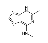 N,2-dimethyl-7H-purin-6-amine结构式