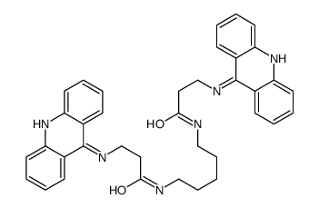 3-(acridin-9-ylamino)-N-[5-[3-(acridin-9-ylamino)propanoylamino]pentyl]propanamide结构式