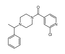 (2-chloropyridin-4-yl)-[4-(1-phenylethyl)piperazin-1-yl]methanone结构式