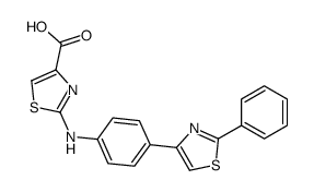 2-[4-(2-phenyl-1,3-thiazol-4-yl)anilino]-1,3-thiazole-4-carboxylic acid Structure