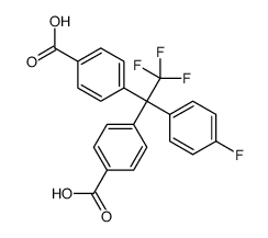 4-[1-(4-carboxyphenyl)-2,2,2-trifluoro-1-(4-fluorophenyl)ethyl]benzoic acid结构式