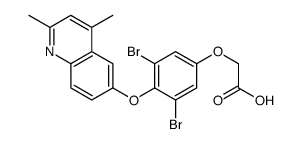 2-[3,5-dibromo-4-(2,4-dimethylquinolin-6-yl)oxyphenoxy]acetic acid Structure