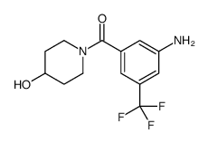 [3-amino-5-(trifluoromethyl)phenyl]-(4-hydroxypiperidin-1-yl)methanone Structure