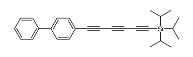 6-(4-phenylphenyl)hexa-1,3,5-triynyl-tri(propan-2-yl)silane Structure