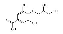 4-(2,3-dihydroxypropoxy)-3,5-dihydroxybenzoic acid Structure