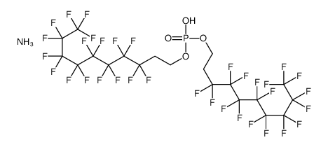 ammonium bis(3,3,4,4,5,5,6,6,7,7,8,8,9,9,10,10,10-heptadecafluorodecyl) phosphate结构式