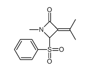 4-(benzenesulfonyl)-1-methyl-3-propan-2-ylideneazetidin-2-one结构式