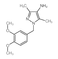 1-(3,4-Dimethoxy-benzyl)-3,5-dimethyl-1H-pyrazol-4-ylamine结构式