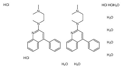 N,N,N'-trimethyl-N'-(4-phenylquinolin-2-yl)ethane-1,2-diamine,heptahydrate,tetrahydrochloride结构式