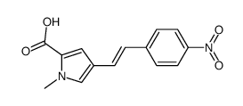 1-methyl-4-[(E)-2-(4-nitrophenyl)ethenyl]-1H-pyrrole-2-carboxylic acid结构式