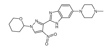 6-(4-methylpiperazin-1-yl)-2-[4-nitro-1-(tetrahydropyran-2-yl)-1H-pyrazol-3-yl]-1H-benzimidazole结构式