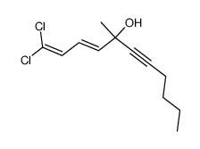 1,1-dichloro-5-methyl-undeca-1,3-dien-6-yn-5-ol结构式