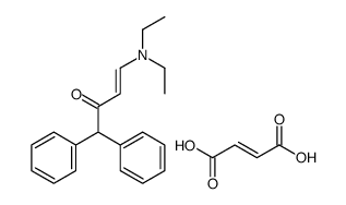 diethyl-[(E)-3-oxo-4,4-diphenylbut-1-enyl]azanium,(Z)-4-hydroxy-4-oxobut-2-enoate结构式