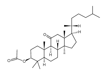 3β-(Acetyloxy)-5α-lanostan-11-one Structure