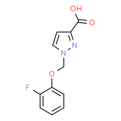 1-[(2-Fluorophenoxy)methyl]-1H-pyrazole-3-carboxylic acid structure