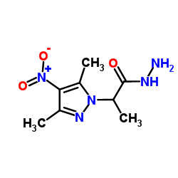 2-(3,5-DIMETHYL-4-NITRO-PYRAZOL-1-YL)-PROPIONIC ACID HYDRAZIDE结构式