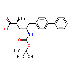 (2S,4R)-5-(联苯基-4-基)-4-[(叔丁氧羰基)氨基]-2-甲基戊酸结构式