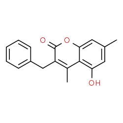 3-benzyl-5-hydroxy-4,7-dimethyl-2H-chromen-2-one Structure