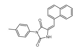 5-[1]naphthylmethylene-3-p-tolyl-imidazolidine-2,4-dione Structure