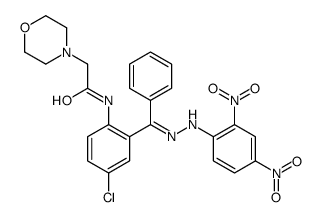 N-[4-chloro-2-[(E)-N-(2,4-dinitroanilino)-C-phenylcarbonimidoyl]phenyl]-2-morpholin-4-ylacetamide结构式