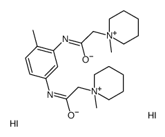 N-[4-methyl-3-[[2-(1-methylpiperidin-1-ium-1-yl)acetyl]amino]phenyl]-2-(1-methylpiperidin-1-ium-1-yl)acetamide,diiodide Structure