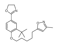 5-[5-[2-tert-butyl-4-(4,5-dihydro-1,3-oxazol-2-yl)phenoxy]pentyl]-3-methyl-1,2-oxazole Structure