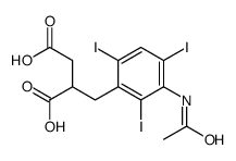 2-[(3-acetamido-2,4,6-triiodophenyl)methyl]butanedioic acid Structure