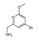 (4-bromo-6-methoxypyridin-2-yl)methanamine结构式