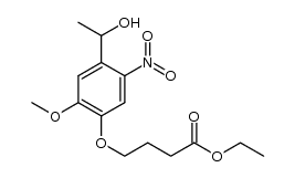 ethyl 4-(4-(1-hydroxyethyl) -2-methoxy-5-nitrophenoxy)butanoate Structure