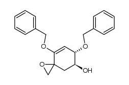 1D-5,7-Anhydro-2,4-di-O-benzyl-5-C-(hydroxymethyl)-3-cyclohexen-1,2,4,5-tetrol结构式