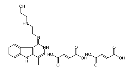 (Z)-but-2-enedioic acid,2-[2-[(4-methyl-5H-pyrido[4,3-b]indol-1-yl)amino]ethylamino]ethanol结构式