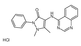 1,5-dimethyl-2-phenyl-4-(quinazolin-4-ylamino)pyrazol-3-one,hydrochloride Structure