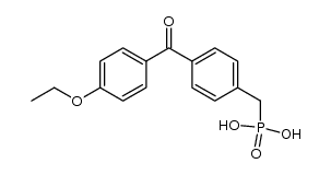 (4-(4-ethoxybenzoyl)benzyl)phosphonic acid结构式