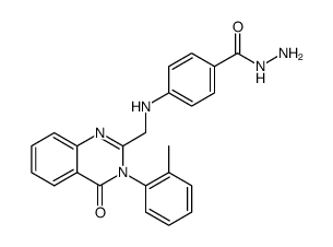 2-<(p-Hydrazinocarbonyl)phenylaminomethyl>-3-(o-tolyl)quinazolin-4(3H)-one Structure