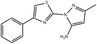 3-Methyl-1-(4-phenyl-1,3-thiazol-2-yl)-1H-pyrazol-5-amine Structure