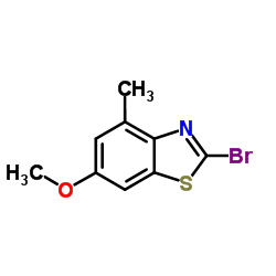 2-Bromo-6-methoxy-4-methyl-1,3-benzothiazole结构式