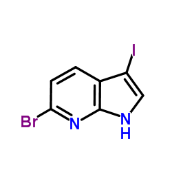 6-Bromo-3-iodo-1H-pyrrolo[2,3-b]pyridine structure